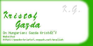 kristof gazda business card